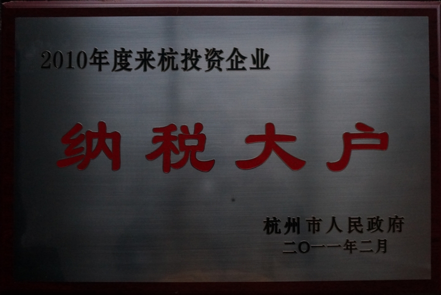 2010年度来杭投资企业纳税大户