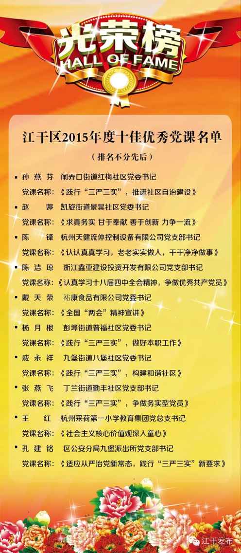 党支部陈洁琼书记党课被评为2015年度十佳优秀党课